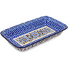 Polish Pottery Platter 9&quot; Brown And Blue Beauty UNIKAT