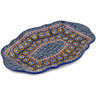 Polish Pottery Platter 9&quot; Brown Beauty UNIKAT