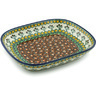 Polish Pottery Platter 9&quot; Cranberry Medley UNIKAT