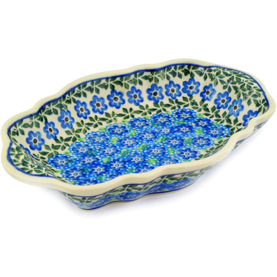 Polish Pottery Platter 9&quot; Daisy Blanket