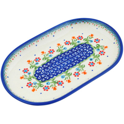 Polish Pottery Platter 9&quot; Garden Grapes