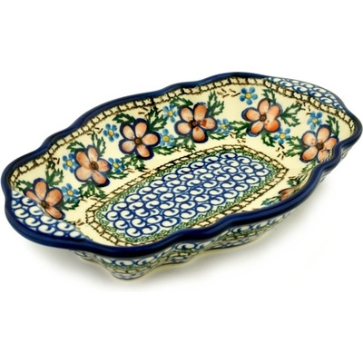 Polish Pottery Platter 9&quot; Lancaster Rose