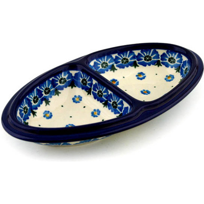 Polish Pottery Platter 9" Poppy Circle