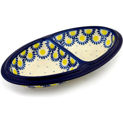 Polish Pottery Platter 9&quot; Radient Scales