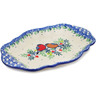 Polish Pottery Platter 9&quot; Robin &amp; Wren UNIKAT