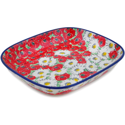 Polish Pottery Platter 9&quot; Spring Blossom Harmony UNIKAT