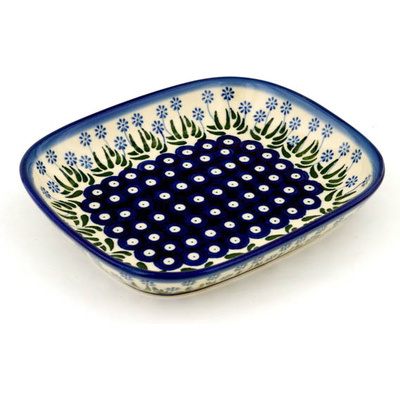 Polish Pottery Platter 9" Springing Calendulas