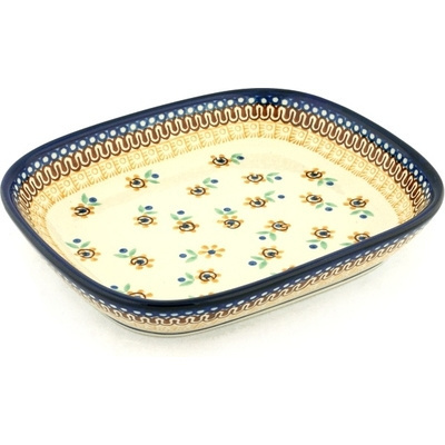 Polish Pottery Platter 9&quot; Sunshine Kiss