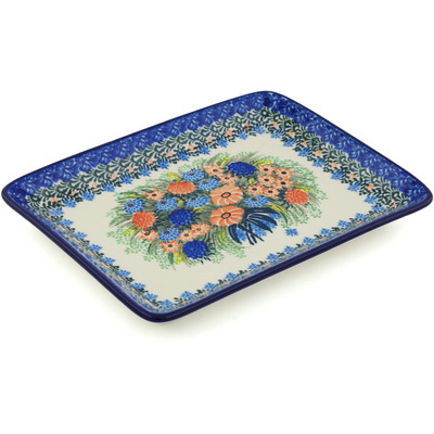 Polish Pottery Platter 9&quot; Wedding Bouquet UNIKAT