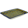 Polish Pottery Platter 9&quot; Yellow Dots