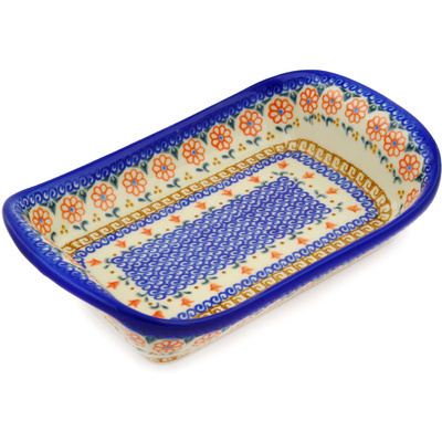 Polish Pottery Platter with Handles 10&quot; Amarillo