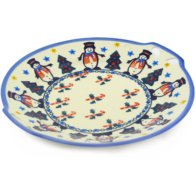 Polish Pottery Platter with Handles 10&quot;