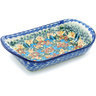 Polish Pottery Platter with Handles 11&quot; Bold Poppies UNIKAT