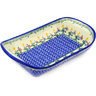 Polish Pottery Platter with Handles 11&quot; Spring Flowers