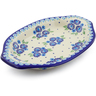 Polish Pottery Platter with Handles 12&quot; Aster Patches
