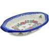 Polish Pottery Platter with Handles 12&quot; Cardinal&#039;s Home UNIKAT