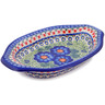 Polish Pottery Platter with Handles 13&quot; Brilliant Butterfly Popp UNIKAT