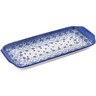 Polish Pottery Platter with Handles 13&quot; First Snow