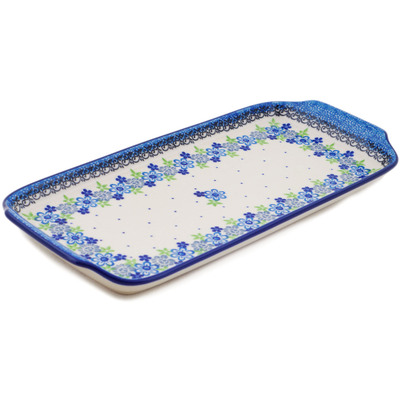 Polish Pottery Platter with Handles 13&quot;