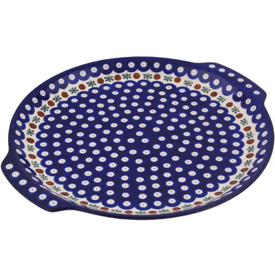 Polish Pottery Platter with Handles 13&quot; Mosquito