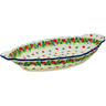 Polish Pottery Platter with Handles 16&quot; Berry Burst