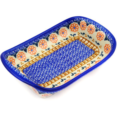 Polish Pottery Platter with Handles 7&quot; Amarillo