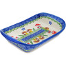 Polish Pottery Platter with Handles 7&quot; Gardens In Poland