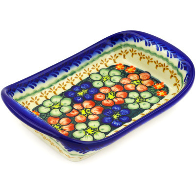Polish Pottery Platter with Handles 7&quot;