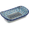 Polish Pottery Platter with Handles 7&quot; Pansy Plenty