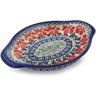 Polish Pottery Platter with Handles 9&quot; Grecian Fields