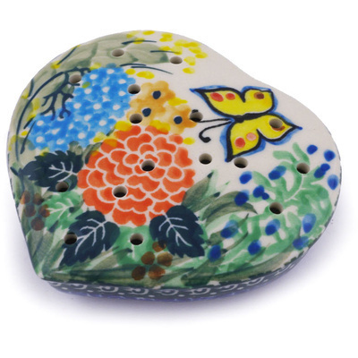 Polish Pottery Potpourri Jar 4&quot; Spring Garden UNIKAT