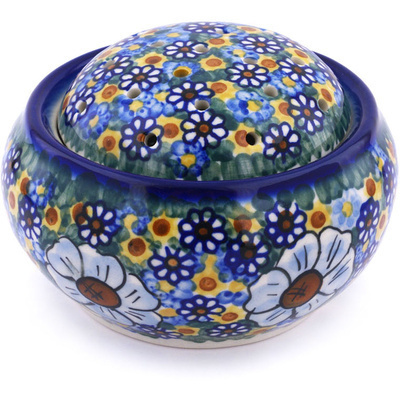 Polish Pottery Potpourri Jar 6&quot; UNIKAT