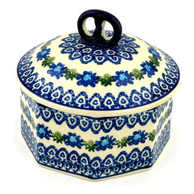 Polish Pottery Pretzel Jar 6&quot;
