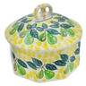 Polish Pottery Pretzel Jar 6&quot; Pear Farm