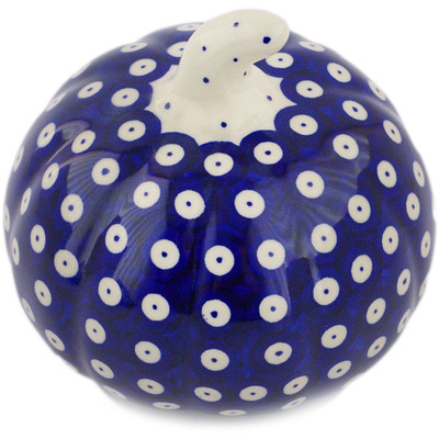 Polish Pottery Pumpkin Figurine 0&quot; Lovely Blue Eyes