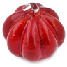 Glass Pumpkin Figurine 6&quot; Red