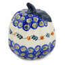 Polish Pottery Pumpkin Figurine 6&quot; Sunflower Peacock