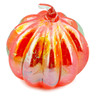 Glass Pumpkin Figurine 8&quot; Orange