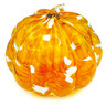 Glass Pumpkin Figurine 8&quot; Orange