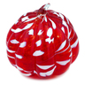 Glass Pumpkin Figurine 8&quot; Red