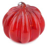 Glass Pumpkin Figurine 8&quot; Red