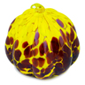 Glass Pumpkin Figurine 8&quot; Yellow