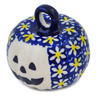 Polish Pottery Pumpkin Ornament 2&quot; Daisy