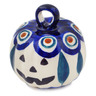 Polish Pottery Pumpkin Ornament 2&quot; Peacock