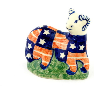 Polish Pottery Ram Figurine 4&quot; UNIKAT