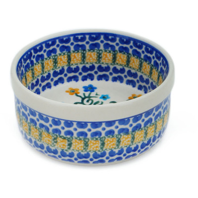 Polish Pottery Ramekin Bowl Field Of Wildflowers