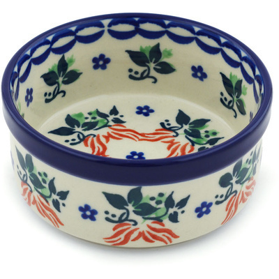 Polish Pottery Ramekin Bowl Fire Cracker