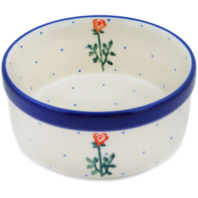 Polish Pottery Ramekin Bowl Lovely Rose
