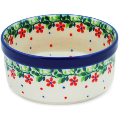 Polish Pottery Ramekin Bowl Princess In A Red Dress