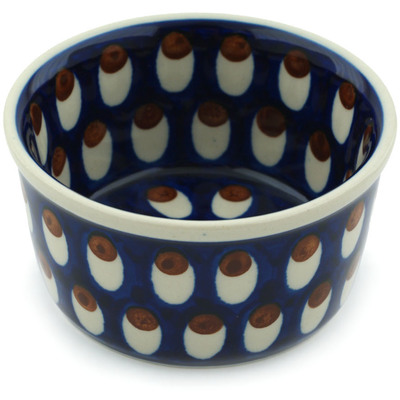 Polish Pottery Ramekin Bowl Small American Peacock